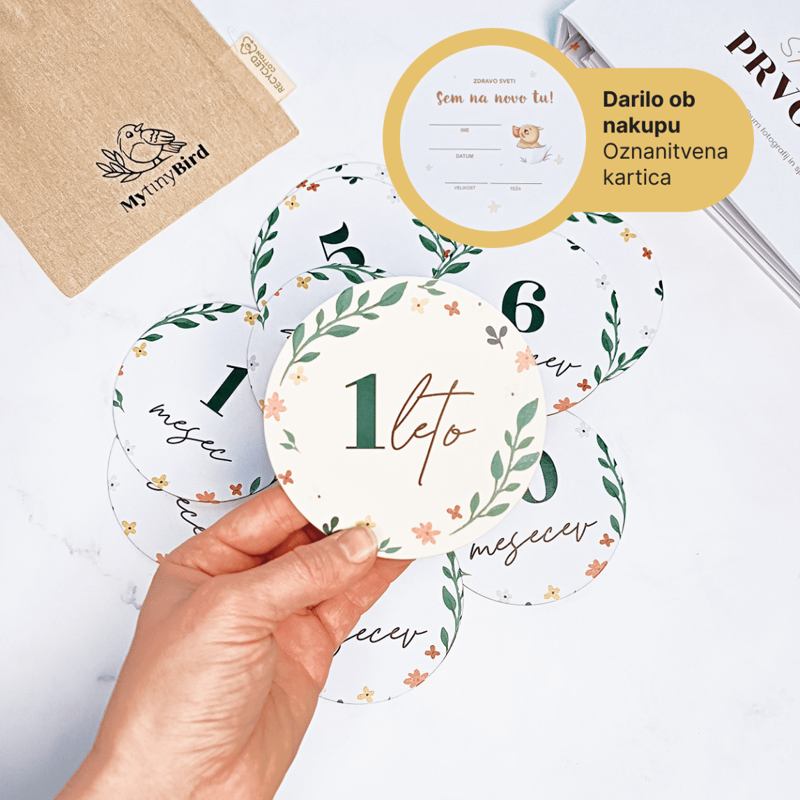 Kartice mejnikov  za dojenčka