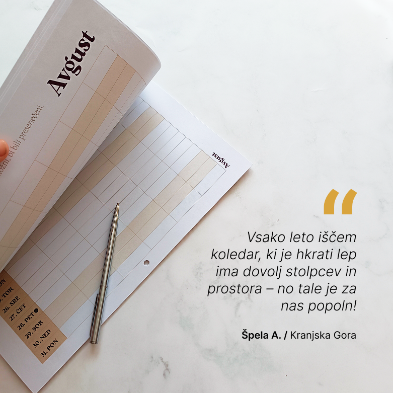 darilo koledar za družino