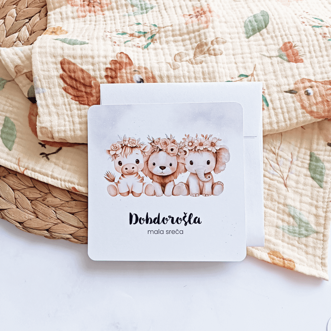 Čestitke ob rojstvu - safari