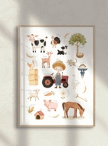 na kmetiji stenski print (1)
