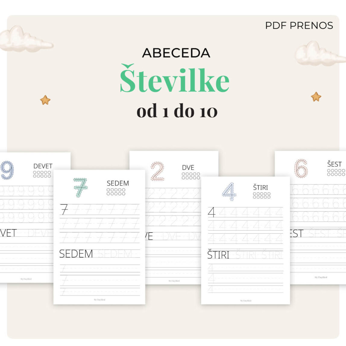 Številke - Učimo se pisanja
