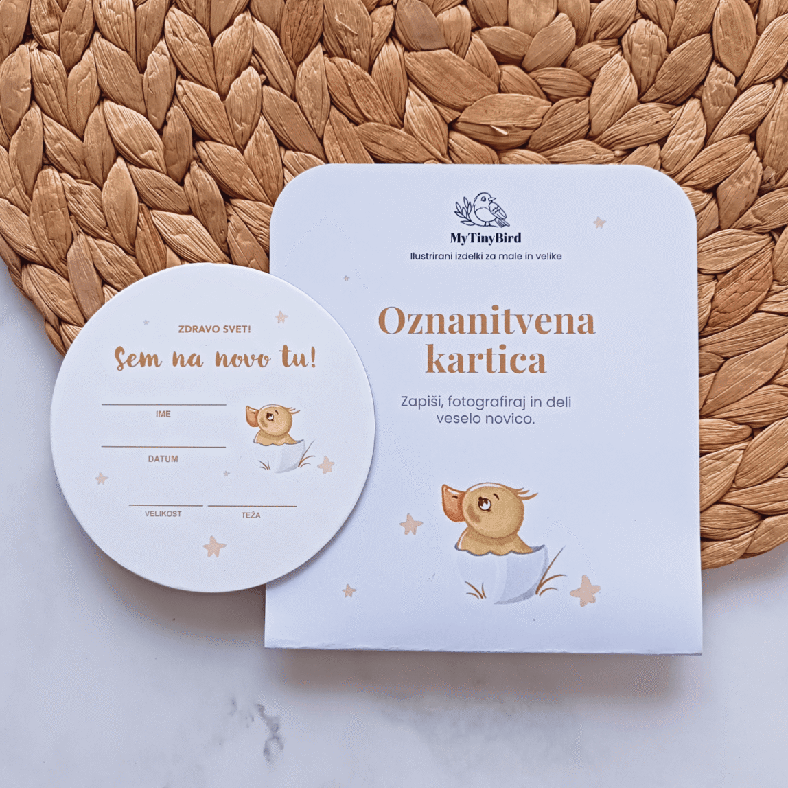 Oznanitvena kartica ob prihodu dojenčka