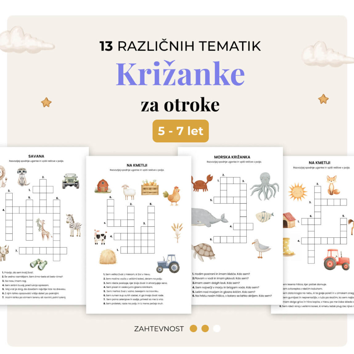 Križanke za otroke - PDF natisni sam