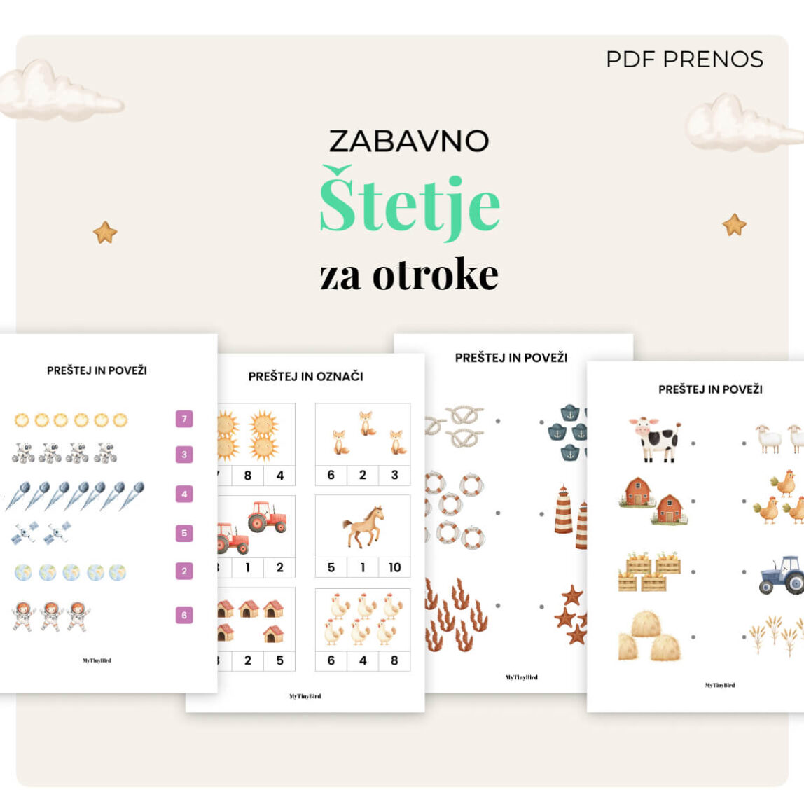 Štetje za otroke - PDF natisni sam