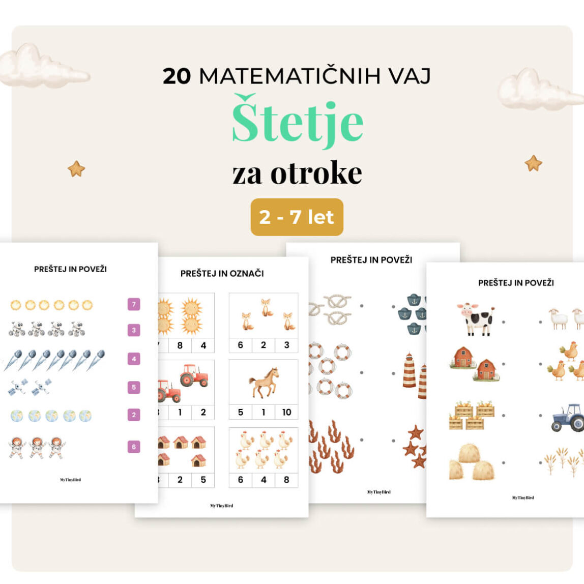 Štetje za otroke - PDF natisni sam
